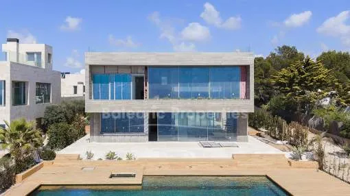 Contemporary frontline villa with infinity pool and spa for sale in Llucmajor, Mallorca