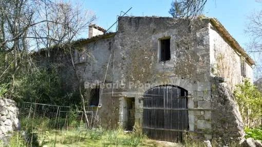 Rustic plot with finca and outbuildings for sale in the north of Mallorca