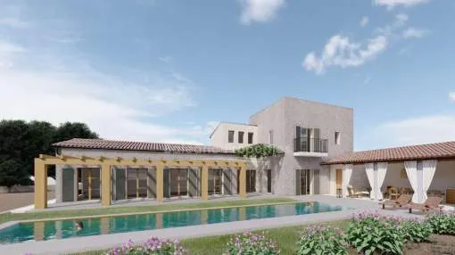 New build project for sale in a quiet area in Ses Salines, Mallorca New build project for sale in a quiet area in Ses Salines, Mallorca