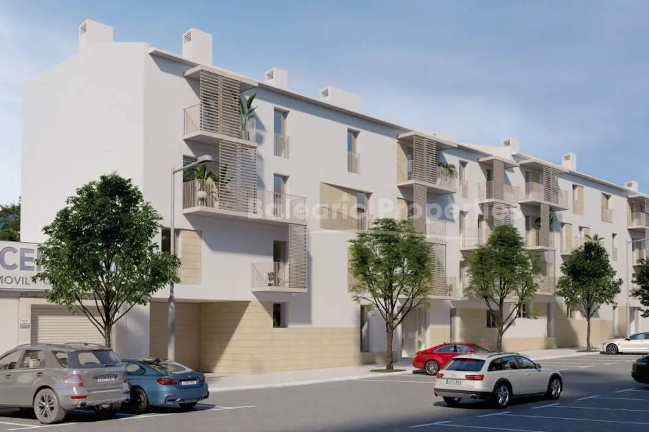 New development of luxury apartments for sale in Pollensa town, Mallorca