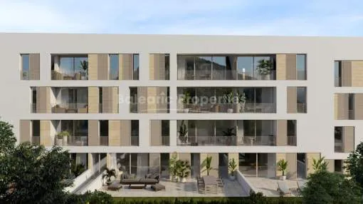 New development of luxury apartments for sale in Pollensa town, Mallorca