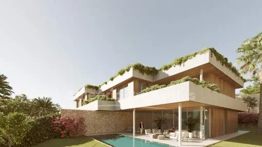 Luxury new build villa with pool, for sale close to the beach in Sol de Mallorca
