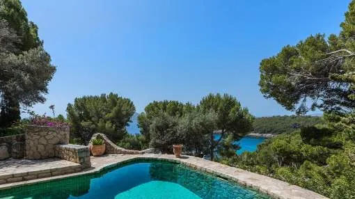 Amazing stone villa with fantastic sea views for sale in Formentor, Mallorca