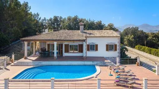 Hilltop finca with holiday rental license for sale in Selva, Mallorca Hilltop finca with holiday rental license for sale in Selva, Mallorca