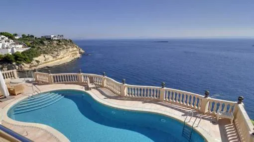 Mediterranean Villa on the waterfront in Sol de Mallorca with direct sea access