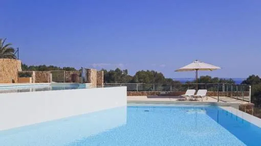 Newly built garden apartment with sea views for sale in Sol de Mallorca, Mallorca