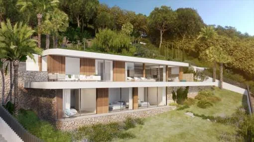 Large plots with sea views for sale in Camp de Mar, Mallorca