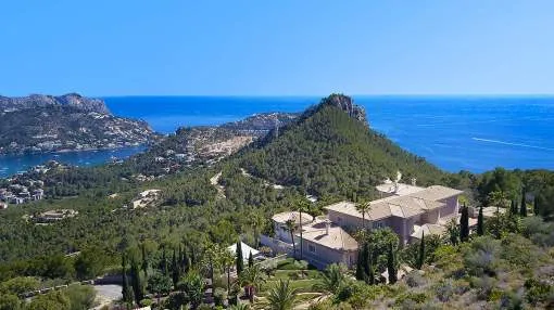 Impressive villa with private pool and stunning views for sale in Port Andratx, Mallorca Impressive villa with private pool and stunning views for sale in Port Andratx, Mallorca