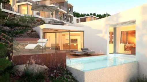 Villa under construction with beautiful views for sale in Santa Ponsa, Mallorca Villa under construction with beautiful views for sale in Santa Ponsa, Mallorca