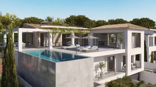 Modern luxury villa under construction for sale in Santa Ponsa, Mallorca
