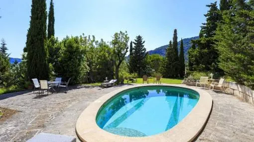 Charming finca with pool and landscaped garden in Es Capdella, Mallorca