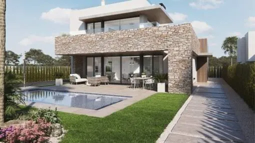 Residential complex of villas with private pools for sale near Es Trenc, Mallorca Residential complex of villas with private pools for sale near Es Trenc, Mallorca