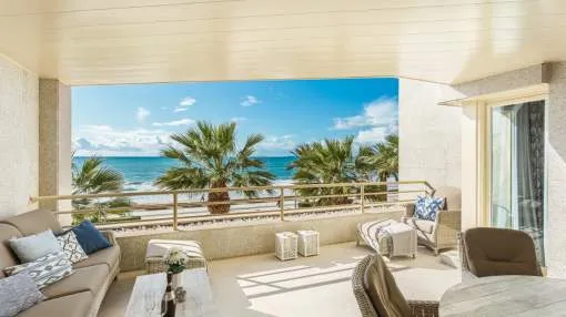 Southwest facing frontline apartment for sale in Portixol, Mallorca Southwest facing frontline apartment for sale in Portixol, Mallorca