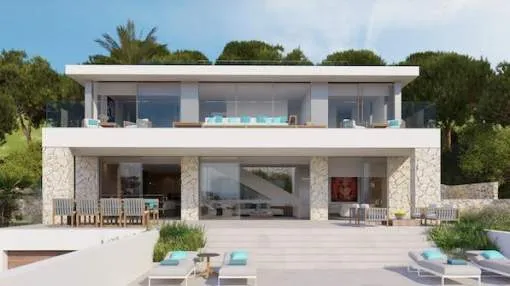 Contemporary sea view villa for sale in Costa d'en Blanes, Mallorca