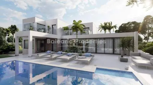 State-of-the-art villa project with pool, for sale in Santa Ponsa, Mallorca