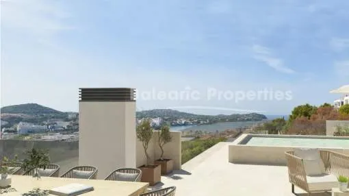 New luxury penthouse with pool for sale in Santa Ponsa, Mallorca 