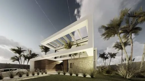 Ultra-modern villa project for sale in Cala Vinyes, Mallorca