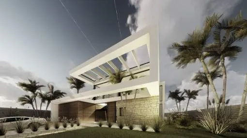 Ultra-modern villa project for sale in Cala Vinyes, Mallorca Ultra-modern villa project for sale in Cala Vinyes, Mallorca