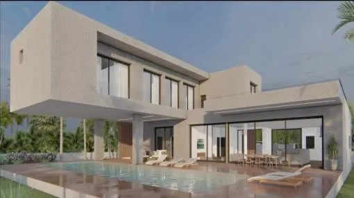 New sea view villa under construction, for sale in Sol de Mallorca