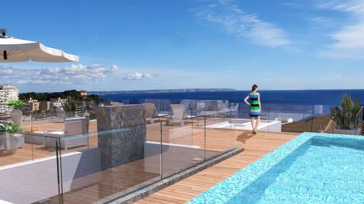 Stunning penthouse with private pool for sale in Sant Agusti, Mallorca Stunning penthouse with private pool for sale in Sant Agusti, Mallorca