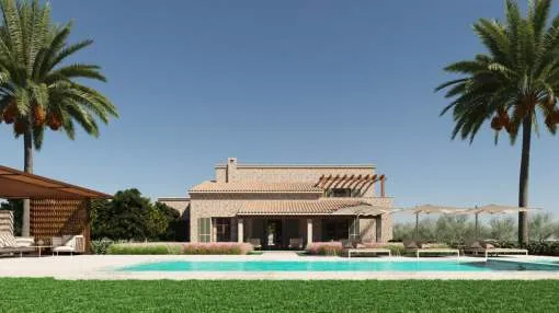 Construction project for a country villa for sale near Puerto Pollensa, Mallorca Construction project for a country villa for sale near Puerto Pollensa, Mallorca