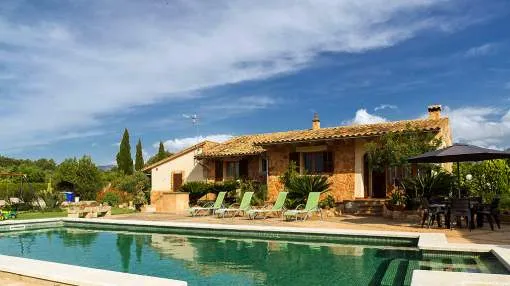 Finca Son Garreta with pool an lovely garden near Campanet Mallorca