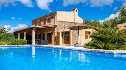 Attractive Holiday Home Cas Batlet Antonia with Pool, Air Conditioning, Wi-Fi, Terraces, Sea & Mountain View; Parking Available