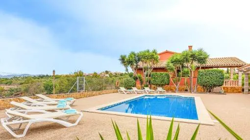 Villa Sa Tanca with Sea View, Mountain View, Wi-Fi, Pool & Garden; Parking Available, Pets Allowed