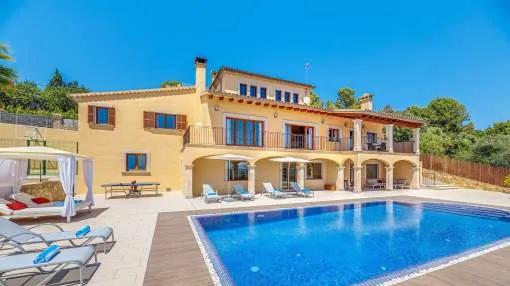 Villa Liman with Sea View, Mountain View, Wi-Fi, Pool, Terrace, Balcony & Garden; Parking Available