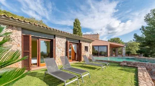 Villa Can Toni Cat with Mountain View, Wi-Fi, Balcony, Garden, Terraces & Pool; Parking Available