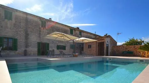 recently restored finca in a quiet location with a private salt water swimming pool