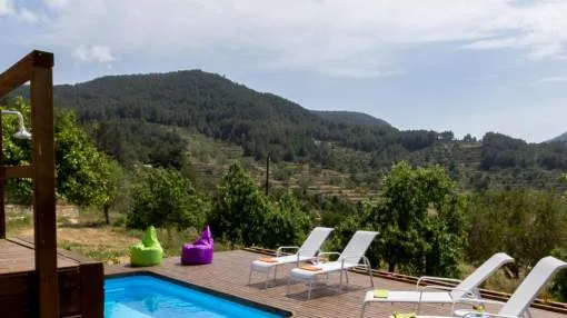 Modern equipped country house in the mountains of Ibiza with pool and sun terrace Modern equipped country house in the mountains of Ibiza with pool and sun terrace