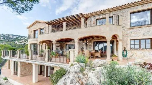 Luxury villa with panoramic sea views in Puerto de Andratx, Majorca 