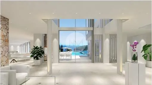 Spectacular villa under construction with sea views for sale in Sol de Mallorca. Spectacular villa under construction with sea views for sale in Sol de Mallorca.