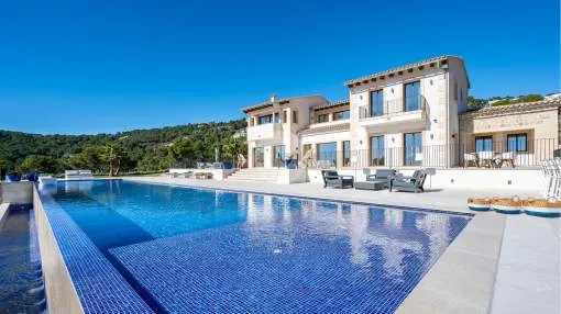 Exceptional finca with panoramic sea views for sale in Puerto Andraitx, Majorca 