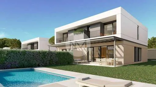 Brand new semi-detached house for sale in Puig den Ros-Lluchmajor, Majorca. Brand new semi-detached house for sale in Puig den Ros-Lluchmajor, Majorca.
