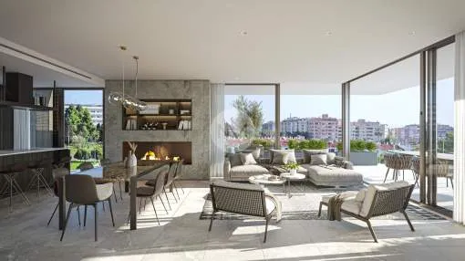 Bright penthouse apartment with roof terrace for sale in Son Dameto, Palma de Mallorca 