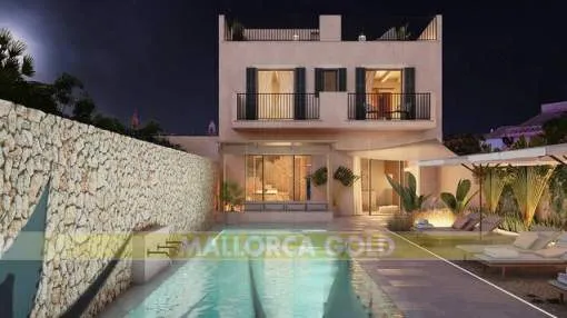 Property with newly built townhouse with independent annex, garden and pool in Ses Salines Property with newly built townhouse with independent annex, garden and pool in Ses Salines