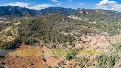 Very large plot in Bunyola with views across the Tramuntana ready for the construction of a country manor