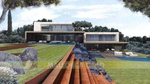 High quality plot with sea views and building project High quality plot with sea views and building project