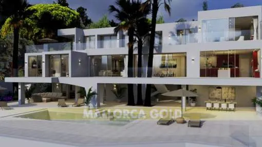 Dream villa newly build in first line with private sea access