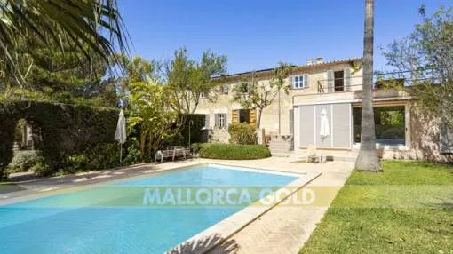 Old renovated stone finca in Establiments with beautiful garden and pool