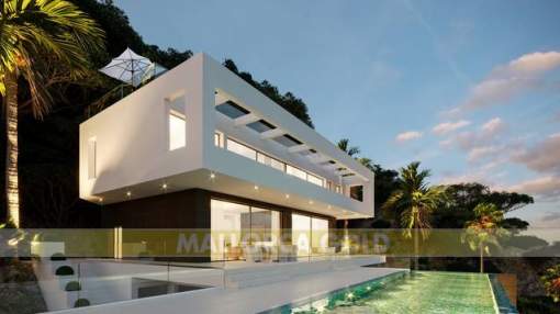 New Contemporary Villa under construction with stunning sea views of Palma Bay New Contemporary Villa under construction with stunning sea views of Palma Bay
