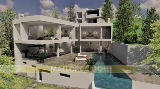 Project for a newly built waterfront villa with private access to the sea in Costa de la Calma Project for a newly built waterfront villa with private access to the sea in Costa de la Calma