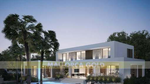Luxury villa under construction with Mediterranean garden in quite location Luxury villa under construction with Mediterranean garden in quite location