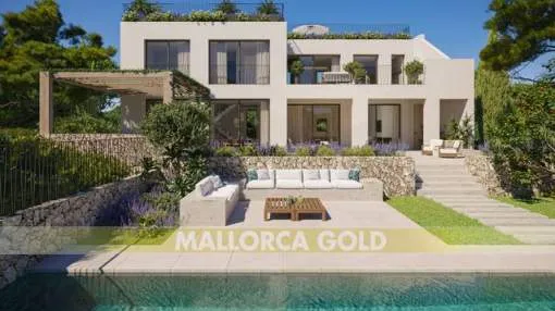 Villa in Finca style with pool, garden, elevator and sea views Villa in Finca style with pool, garden, elevator and sea views