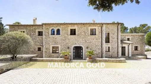 Stone-facade Finca with panoramic views towards the Mediterranean sea in a small authentic Majorcan mountain village called Galilea Stone-facade Finca with panoramic views towards the Mediterranean sea in a small authentic Majorcan mountain village called Galilea