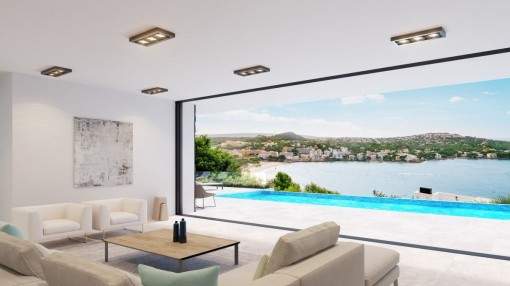 Modern luxury villa with sea views under construction in Costa de la Calma Modern luxury villa with sea views under construction in Costa de la Calma