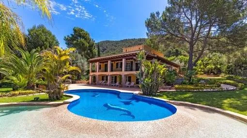 Fantastic finca property near Puerto Andratx with view over the pool to the sea Fantastic finca property near Puerto Andratx with view over the pool to the sea