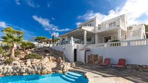 Modern family-villa with wonderful sea views in a prime location in Nova Santa Ponsa